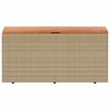 vidaXL Contenitore da Giardino Beige 110x50x54 cm Polyrattan e Acacia
