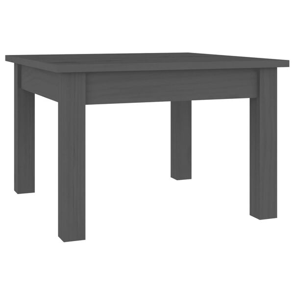 vidaXL Tavolino da Salotto Grigio 45x45x30 cm Legno Massello di Pino
