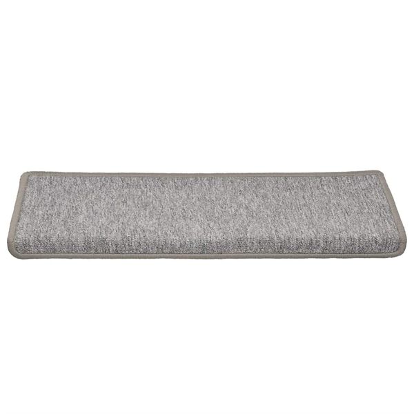 vidaXL Tappetini per scale 30 pz 65x21x4 cm Grigio chiaro Bordo rettangolare