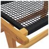vidaXL Sedia da Giardino Poggiapiedi Legno Massello di Teak Poliestere
