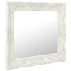 vidaXL Specchio da Parete Stile Barocco 60x60 cm Bianco