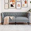 vidaXL Divano Chesterfield Altro Grigio chiaro 182.5 x 74.5 x 74.5 cm