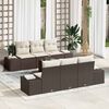 vidaXL Set Divano da Giardino 8 pcs Marrone e Crema polyrattan