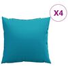 vidaXL Cuscini per divano 4 pz blu 60x60 cm in Tessuto