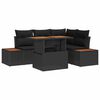 vidaXL Set Divano da Giardino con archiviazione 5 pcs Nero Poly Rattan