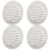 vidaXL Coperture per ventilazione d'aria 4 pz Argento 80 mm