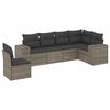 vidaXL Set Divano da Giardino 6 pz con Cuscini Grigio in Polyrattan