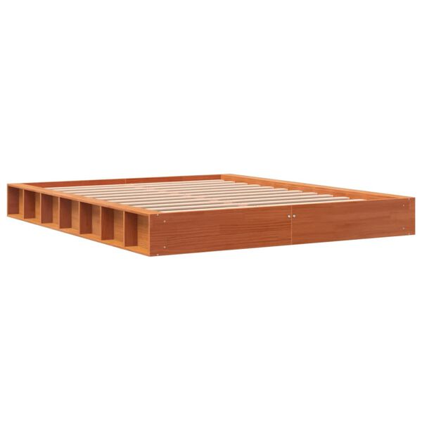 vidaXL Letto senza Materasso Marrone Cera 160x200 cm in Legno di Pino