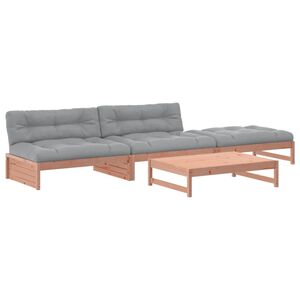 vidaXL Set Divani Giardino 4 pz con Cuscini Legno Massello di Douglas