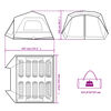 vidaXL Tenda Famiglia LED 10 Persone Grigio/Arancione Rilascio Rapido