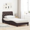 vidaXL Letto con Materasso Marrone Scuro 90x190 cm in Tessuto