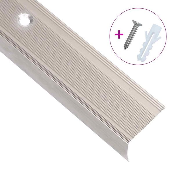 vidaXL Profili a L per Gradini 15 pz in Alluminio 100 cm Champagne