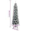 vidaXL Albero di Natale Artificiale con 150 LED e Neve Fioccata 120 cm