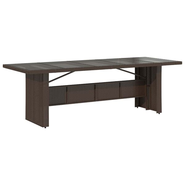 vidaXL Set Bistr&ograve; da Giardino 11 pz con Cuscini in Polyrattan Marrone