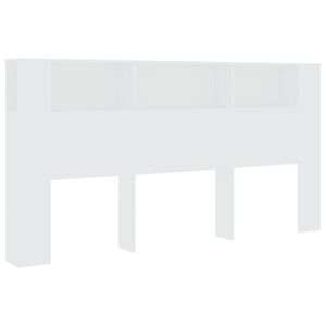 vidaXL Testiera con Contenitore Bianco 200x18,5x104,5 cm