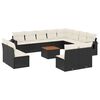 vidaXL Set Divani da Giardino 13pz con Cuscini Nero in Polyrattan