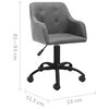vidaXL Sedie da Pranzo Girevoli 2 pz Grigio Chiaro in Tessuto