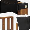 vidaXL Set di divani da esterno con cuscino 6 pcs Naturale e Nero