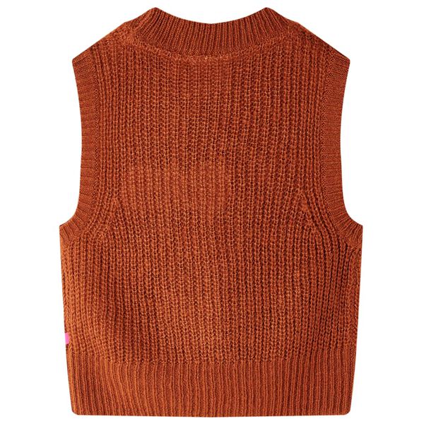 Gilet per Bambini Lavorato a Maglia Cognac 92