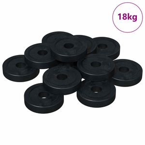 vidaXL adatto per Rondella Piatta 36000 pcs Nero &empty;15 x 3 mm