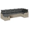 vidaXL Set Divano da Giardino 7 pz Poly Rattan
