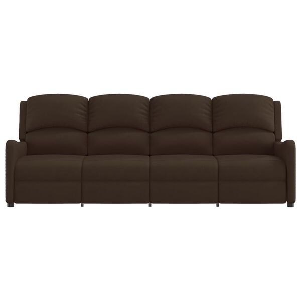 vidaXL Poltrona Massaggiante Reclinabile 4 Posti Marrone in Similpelle