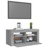vidaXL Mobile Porta TV con Luci LED Grigio Sonoma 90x35x40 cm