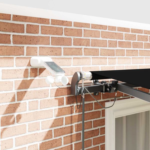 vidaXL Tessuto per Tenda con Nero 300 x 250 cm Poliestere