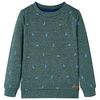 Felpa da Bambino Verde Scuro M&eacute;lange 128