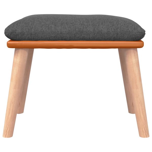 vidaXL Sgabello Grigio Scuro 45x29,5x35 cm in Tessuto e Similpelle