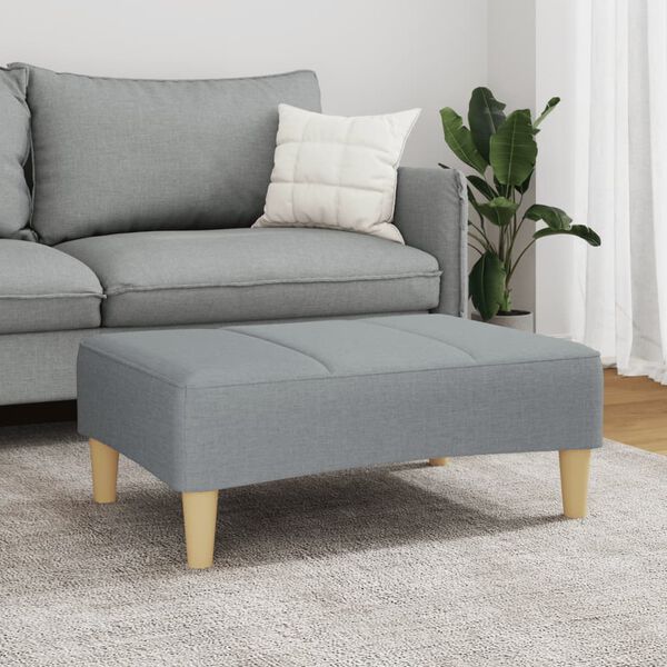 vidaXL Poggiapiedi Grigio Chiaro 77x55x31 cm in Tessuto