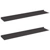 vidaXL Mensola sospesa 2 pz Nero 100 x 18 x 2,5 cm Acciaio
