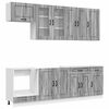 vidaXL Unit&agrave; Cucina KALMAR 8 pz Sonoma grigio Legno ingegnerizzato