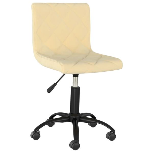 vidaXL Sedie da Pranzo Girevoli 2 pz Crema in Velluto