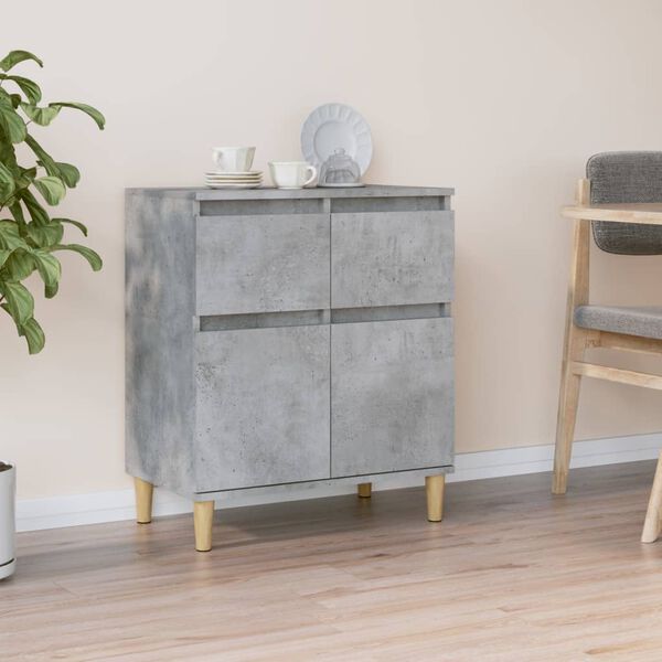 vidaXL Credenza Grigio Cemento 60x35x70 cm in Legno Multistrato