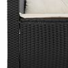 vidaXL Set Divani da Giardino 3 pz con Cuscini in Polyrattan Nero