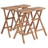vidaXL Sgabelli da Bar Pieghevoli 4 pz in Legno Massello di Teak