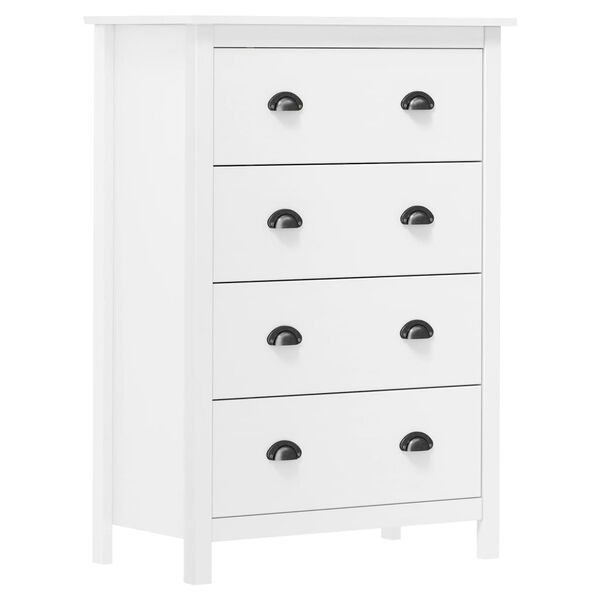 vidaXL Credenza Hill con 4 Cassetti 79x40x110 cm in Massello di Pino