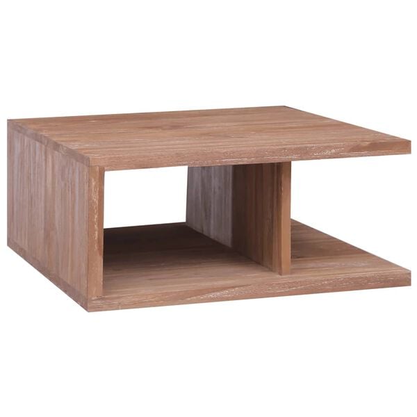 vidaXL Tavolino da Salotto 70x70x30 cm in Legno Massello di Teak