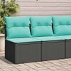 vidaXL Set Divani da Giardino con Cuscini 2 pz Nero Polyrattan Acacia