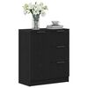 vidaXL Credenza Rovere Nero 60 x 30 x 70 cm Legno multistrato