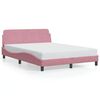 vidaXL Giroletto con Testiera Dover Rosa 140x190 cm Velluto