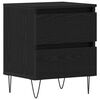 vidaXL Armadio da Notte Rovere nero 40 x 35 x 50 cm Legno multistrato