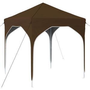 vidaXL Tenda per feste a pop-up 194 x 194 x 245 cm Tortora