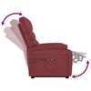 vidaXL Poltrona Alzapersona Rosso Vino Similpelle