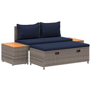 vidaXL Set di divani da esterno 4 -Seater 4 pcs 55 x 30 x 39 cm