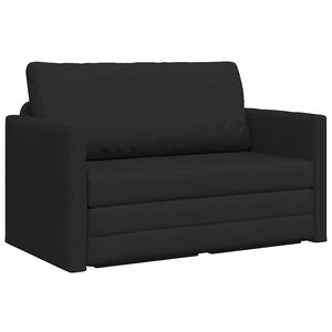 vidaXL Divano letto 110cm Nero Tessuto