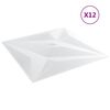 vidaXL Pannelli Murali 12 pz Bianchi 50x50 cm XPS 3 m² Stella