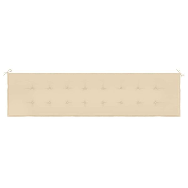 vidaXL Cuscino per Panca Beige 200x50x4 cm in Tessuto Oxford