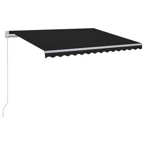 vidaXL Tenda da Sole Retrattile Manuale con LED 300x250 cm Antracite